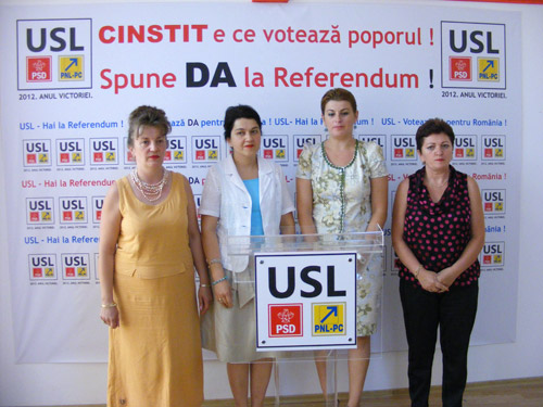 Femeile din USL cheamă sătmărencele la referendum Femeile din USL cheamă sătmărencele la referendum