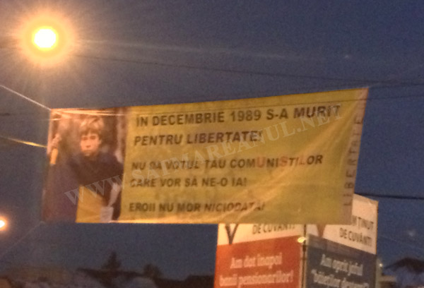 ARD-iștii sătmăreni au pus din nou un banner „electoral” la Burdea