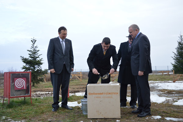 A fost aşezată piatra de temelie a unei noi hale a fabricii ContiTech din Carei