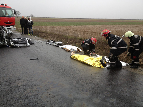 Patru morți în urma unui accident de circulație între Livada și Ciuperceni (galerie foto)