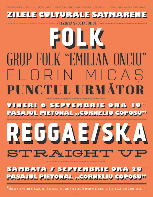 Două concerte în acest weekend, în centrul Sătmarului