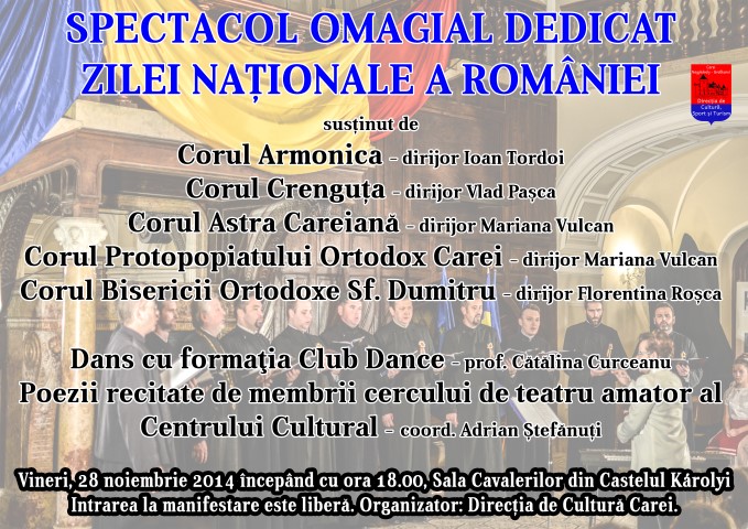Spectacol omagial dedicat „Zilei Naționale a României”