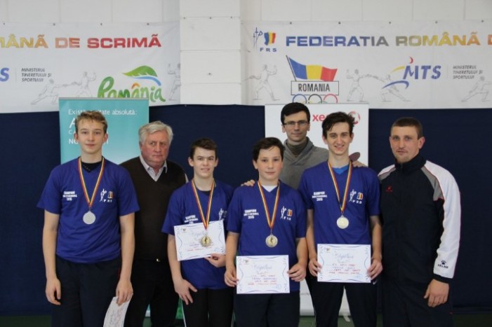 CS Satu Mare a câștigat Campionatul Național de spadă cadeți, proba masculină pe echipe