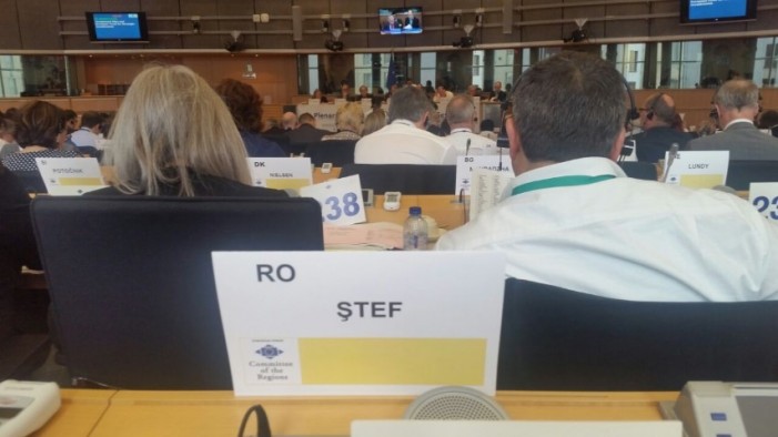 Adrian Ștef participă la Bruxelles, la ședința Comitetului European al Regiunilor