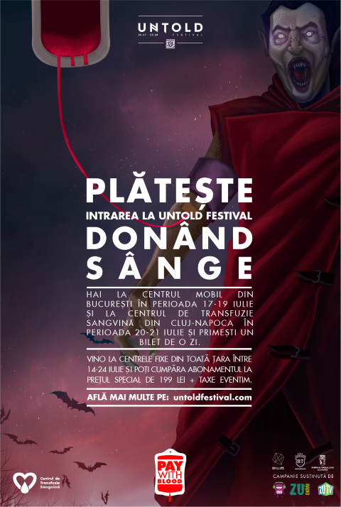 UNTOLD – Primul festival la care biletul se plătește donând sânge