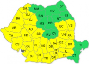 Cod galben de caniculă în județul Satu Mare