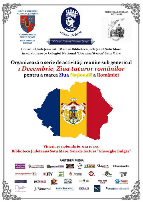 Ziua Națională a României, sărbătorită la Biblioteca Județeană Satu Mare