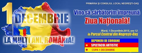 Programul manifestărilor de Ziua Națională a României la Negrești-Oaș
