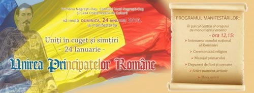 „Ziua Unirii Principatelor Române” va fi sărbătorită duminică la Negrești-Oaș
