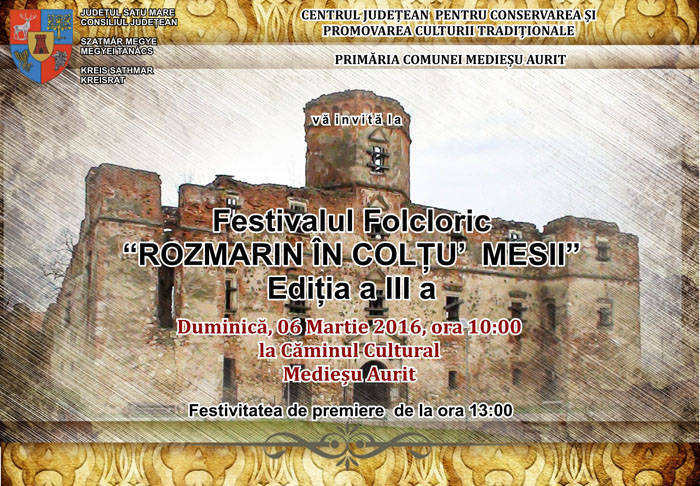 Festivalul Folcloric „Rozmarin în colţu’ mesii”, la cea de-a III-a ediție
