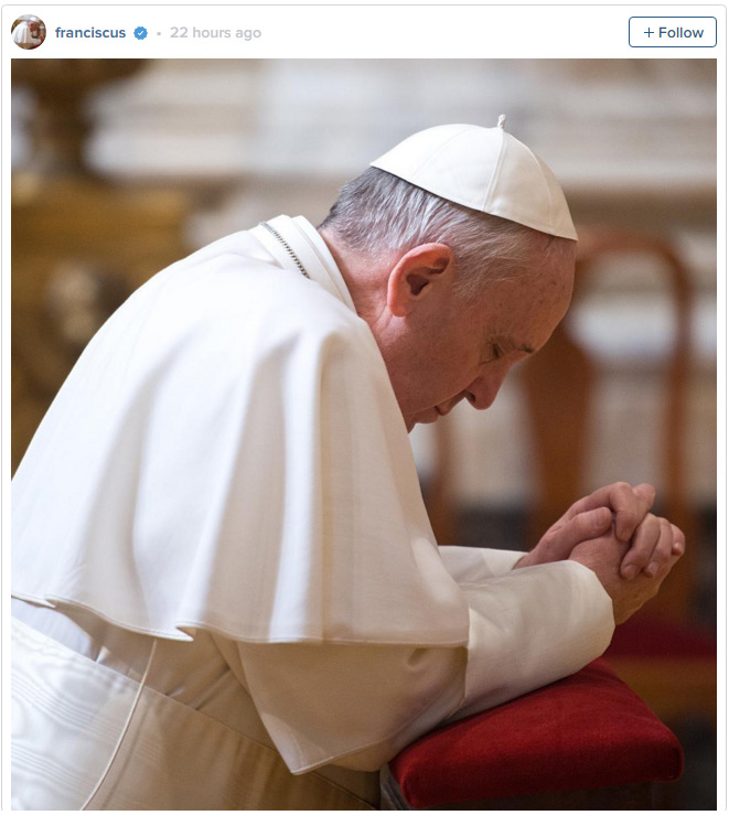 Papa Francisc și-a făcut cont de Instagram