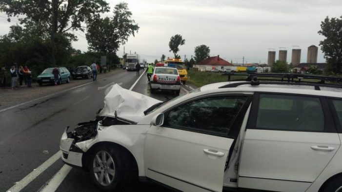 Tamponare violentă la ieşirea din Satu Mare (Foto)