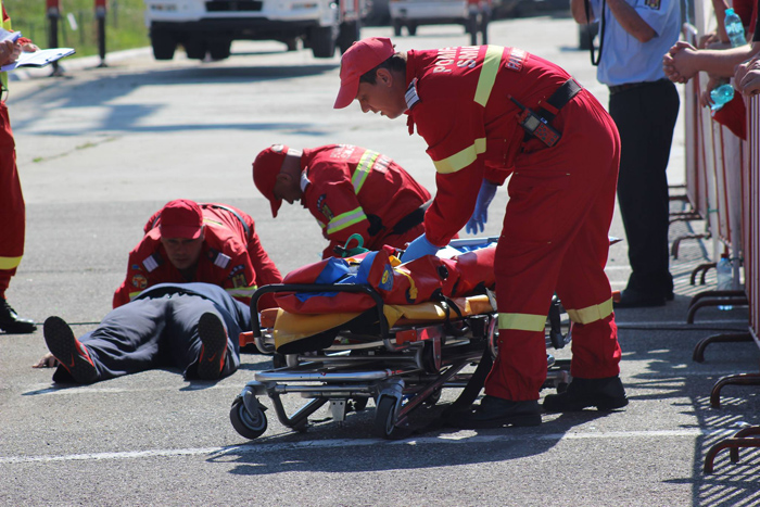 Accident cu victime încarcerate – simulare (Foto)