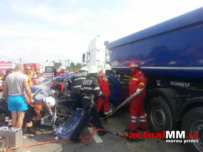 Accident cumplit pe DN 1C Baia Mare-Satu Mare (Foto)