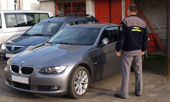 BMW furat din Spania depistat în PTF Petea
