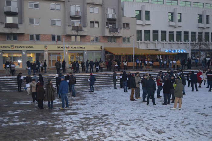Protest anti-grațiere la Satu Mare (Foto)