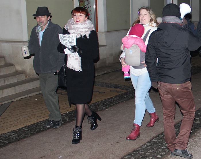 Aproximativ 40 de persoane au protestat din nou la Satu Mare