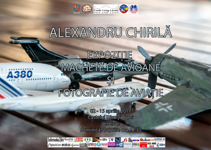 Expoziţie de machete de avioane la Castelul din Carei
