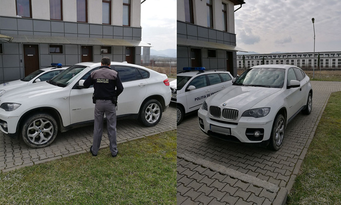 BMW X6 furat din Italia, descoperit la Negreşti