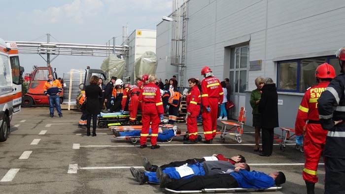 Cod Roșu de intervenție: Explozie cu multe victime la Carei – Exercițiu ISU (Galerie foto)