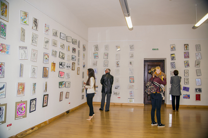 Vernisajul expoziției caritabile de desene „365”, la Castelul din Carei (Foto)