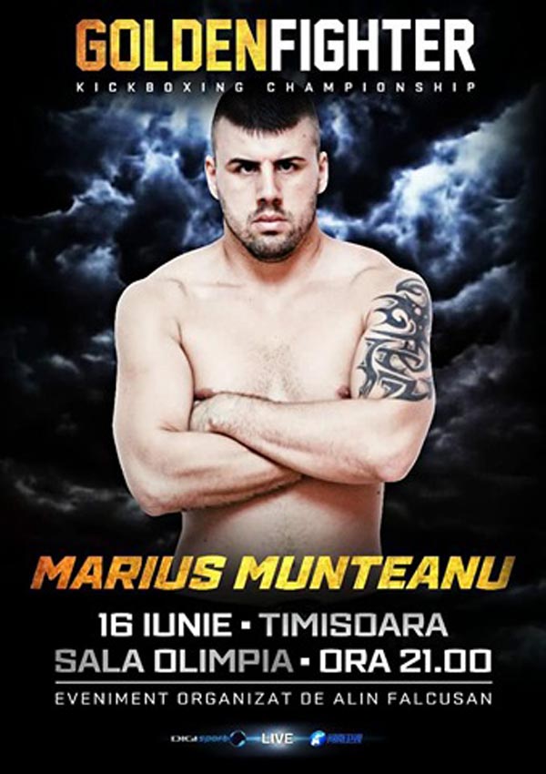 Marius Munteanu va lupta în Gala Golden Fighter de la Timișoara