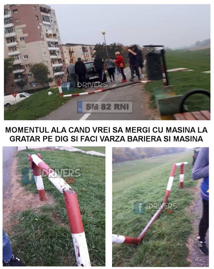 Teribilism pe dig ! Au distrus o barieră (Foto)