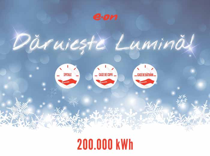 De Crăciun, E.ON Energie România dăruieşte 200.000 de kWh