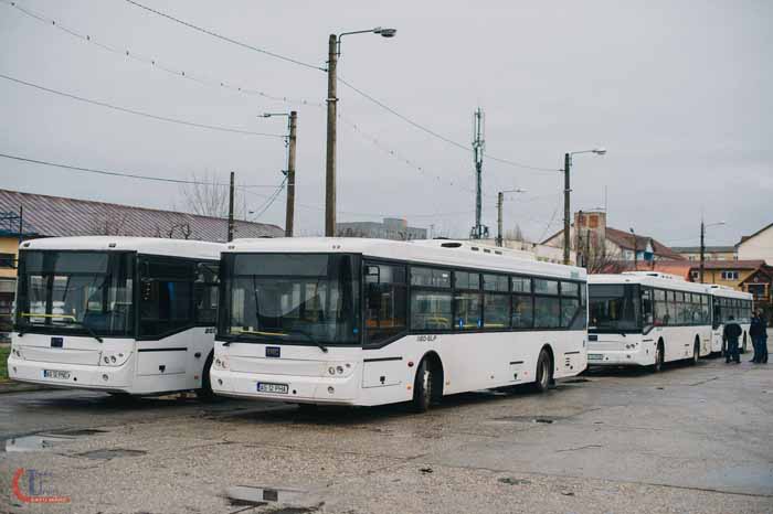 Noile autobuze au ajuns la Satu Mare (Foto)