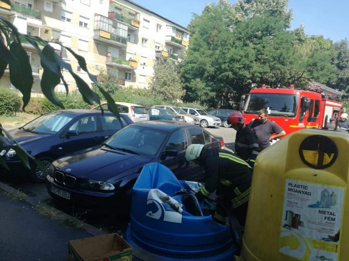 Tomberon incendiat in Satu Mare (Foto)