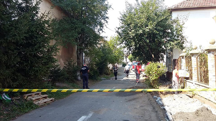 Pericol de explozie pe o strada din Satu Mare. Pompierii au intervenit de urgenta (Fotogalerie)