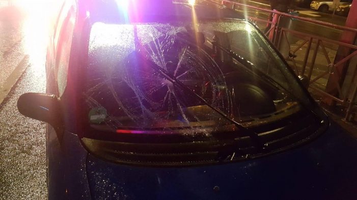 Accident in Cluj. Satmareanca izbita de o masina (Foto)
