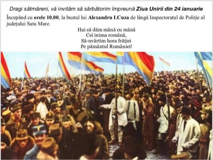 Programul manifestarilor dedicate Zilei Unirii Principatelor