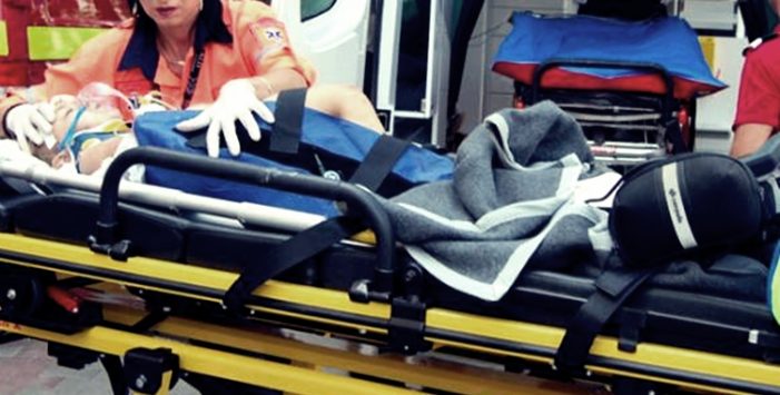 Copil ranit grav. Victima, la spital