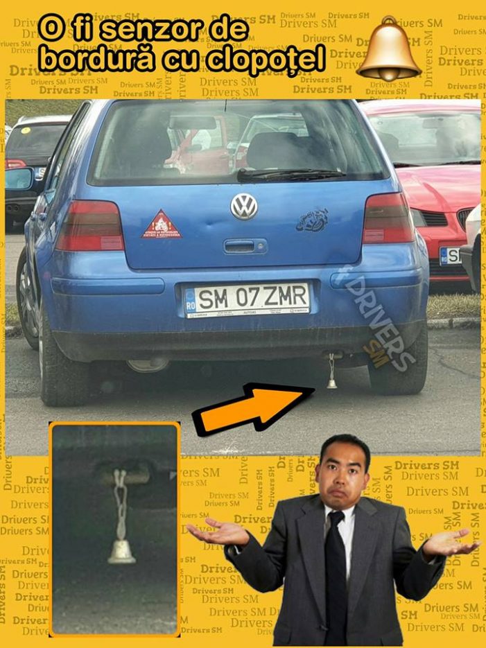 Oare ce rol are ? Mașină cu „senzor” la bordură ? (Foto)