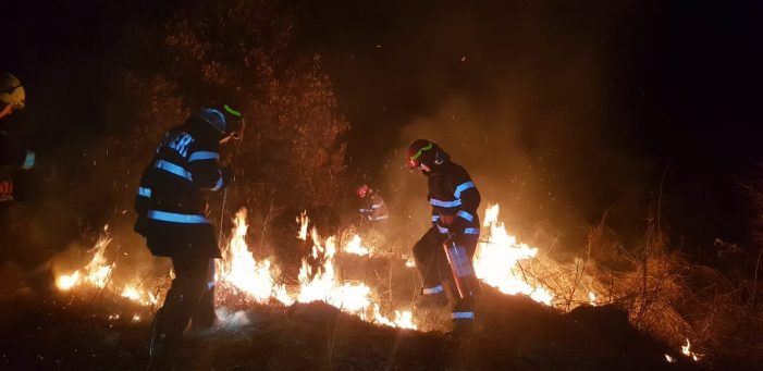 17 incendii de vegetație în ultimele 14 zile