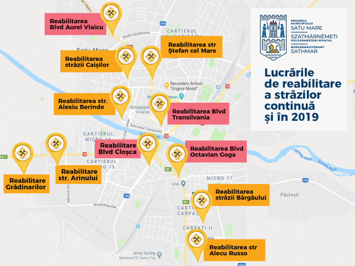 Ce străzi vor fi reabilitate in acest an