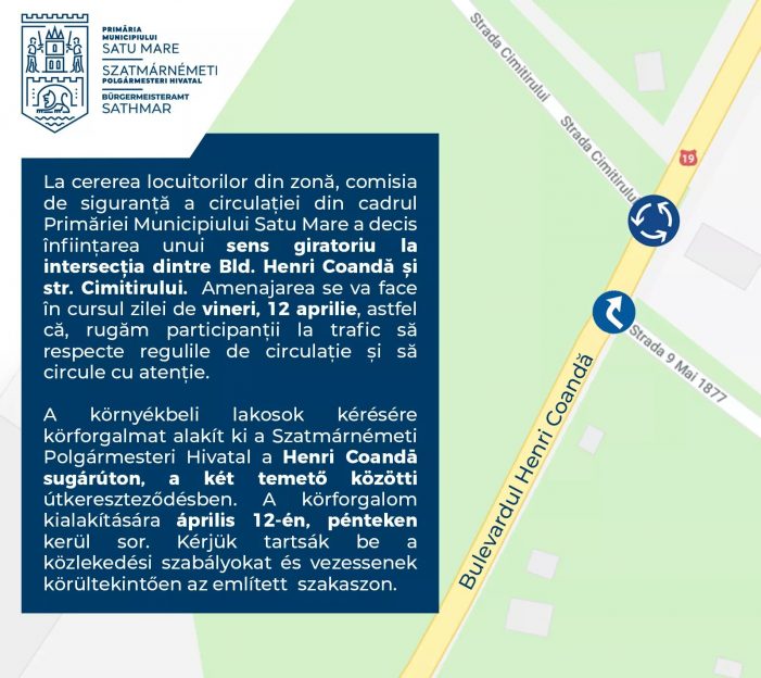 Un nou sens giratoriu in oraș