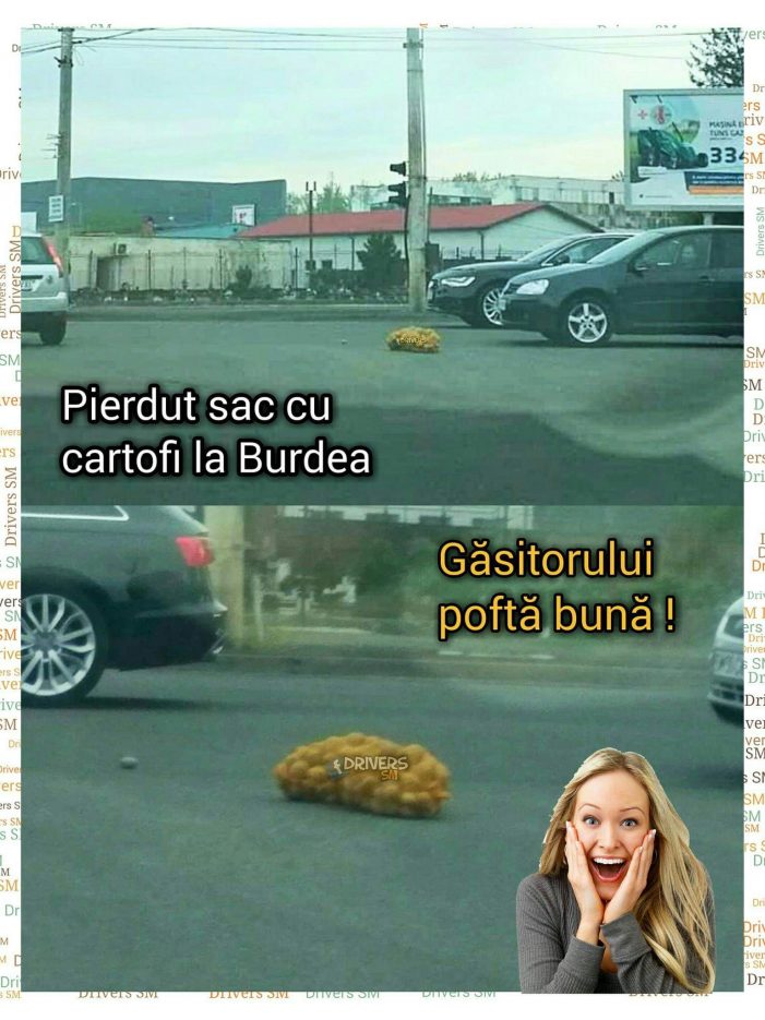 Și-a pierdut sacul cu cartofi la Burdea. Găsitorului … poftă bună (Foto)