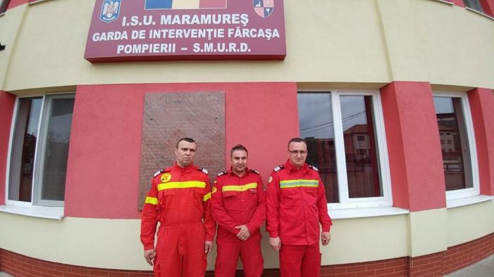 Trei pompieri maramureșeni, eroi în Satu Mare (Foto)