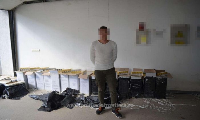 Un contrabandist cu peste 10.000 de pachete de țigări a vrut s-o pornească spre Satu Mare