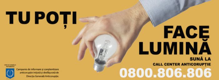 Serviciul Județean Anticorupție către sătmăreni: „Tu poți face lumină”