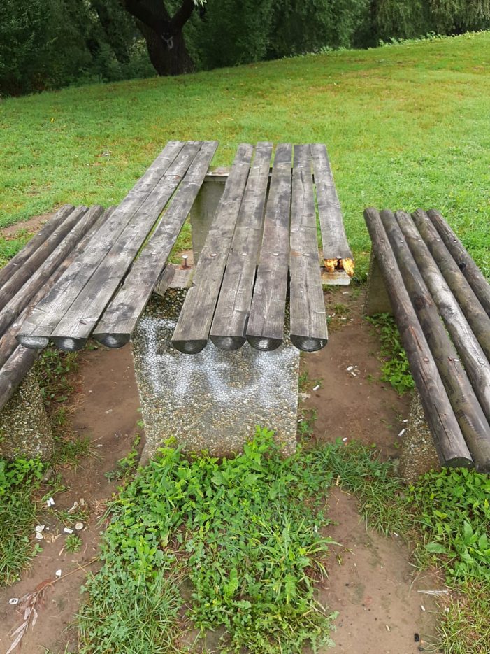 Zona de picnic, vandalizata. Cum arata ? (Foto)