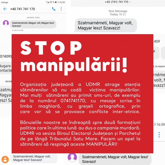 Kereskenyi Gabor: „UDMR atrage atenția sătmărenilor să nu cadă victima manipulărilor”