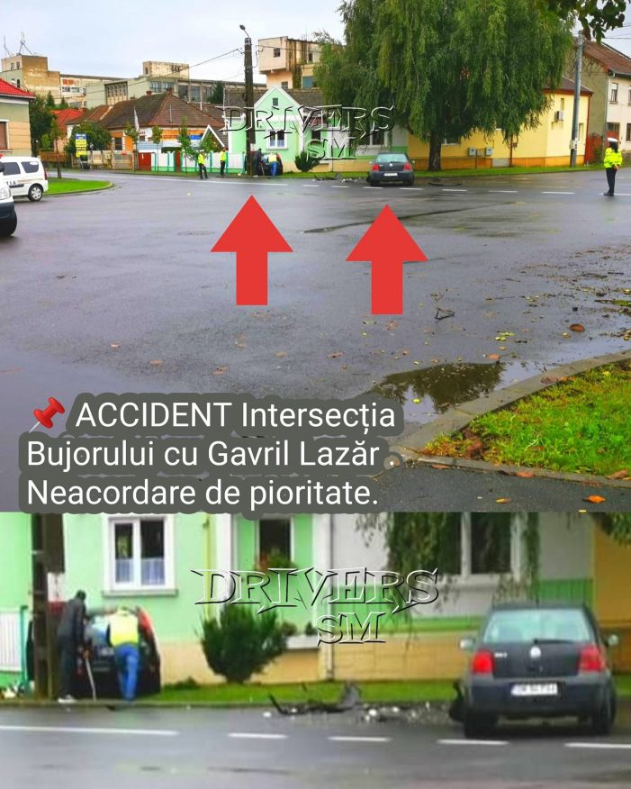 Graba mare. Accident în intersectie (Foto)