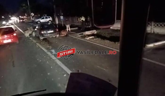 Caruta spulberata de masina pe DN 1C Satu Mare – Baia Mare (Foto)
