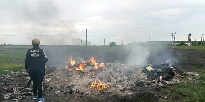 Au luat amenzi pentru ca au dat foc la deseuri