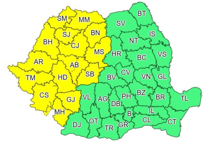 Inca nu s-au terminat ploile. Cod galben in judetul Satu Mare
