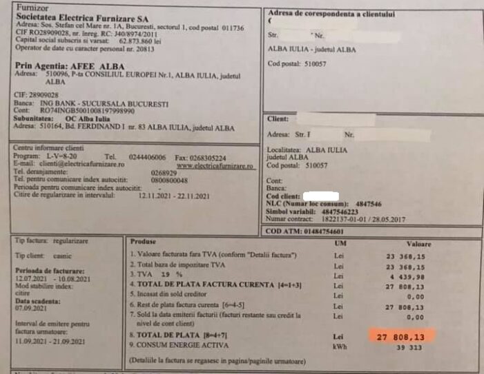 Au ramas socati cand au vazut factura de la curent !