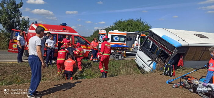 Accident grav pe DN Satu Mare – Oradea. S-a activat Planul rosu (Foto)